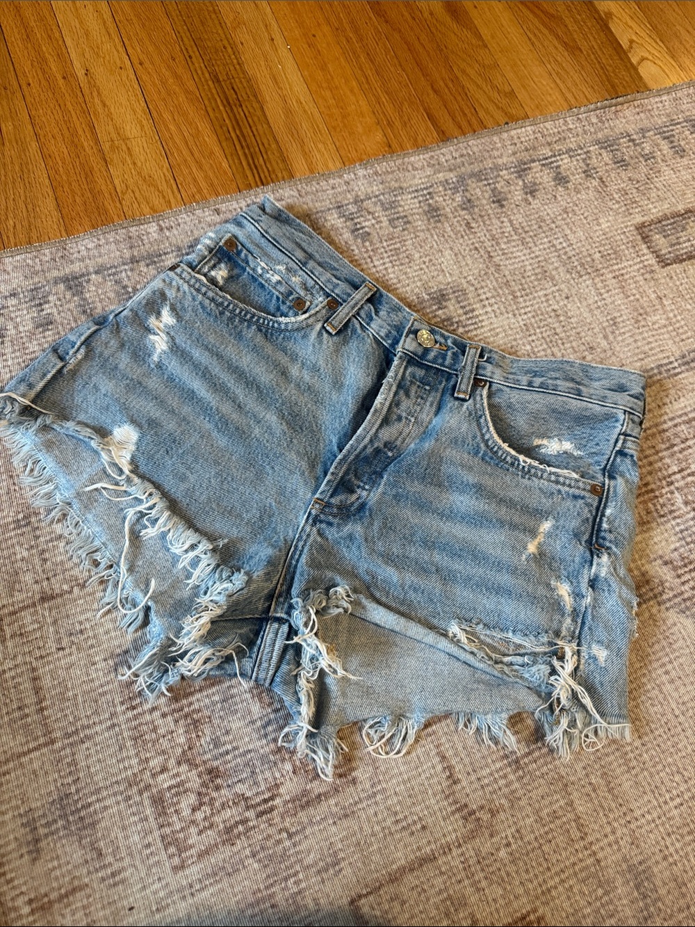 Agolde Parker denim shorts